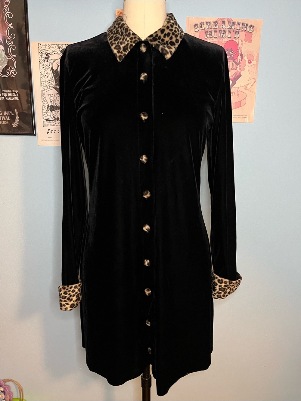 90s Le Chateau Style Velvet Leopard Dress Jacket **plz read**